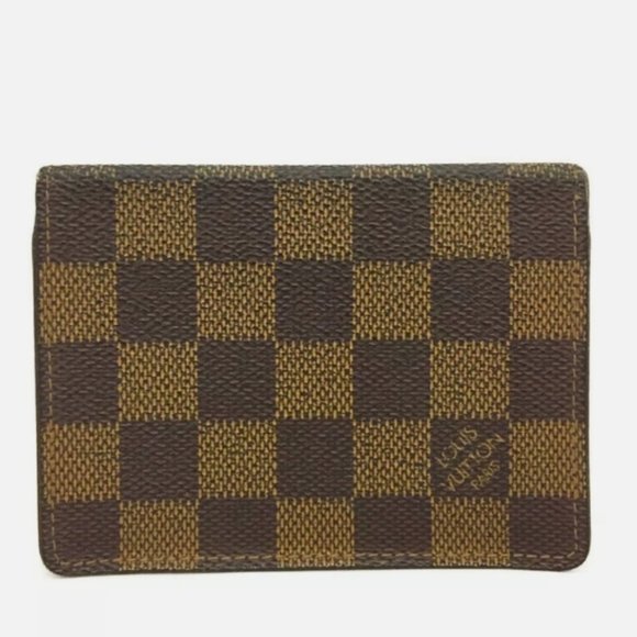 Auth LOUIS VUITTON Porte Cartes Simple Credit Card Case Damier